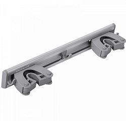 Держатель для хоз. инвентаря HAUSMANN Mop Holder 2+3, алюминий/серый, 31х6х4,2см (HM-GM-0830)