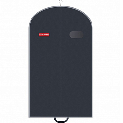 Чехол для одежды объемный HAUSMANN с овальным окном ПВХ и ручками (60*100*10), черный (HM-701003AG)