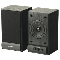 Колонки 2.0 SVEN SPS-607 черный,  дерево (2*3Вт)