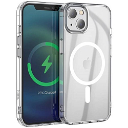 Задняя накладка HOCO для iPhone 13, Magnetic series, прозрачный, с магнитным держателем и зарядкой