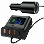 Авто ЗУ 3USB/1Type-C ACEFAST B11 черный, 138W