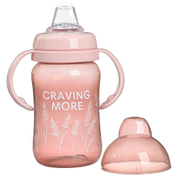 Поильник - непроливайка детский с мягким носиком «Graving more», 270 мл розовый 10328452