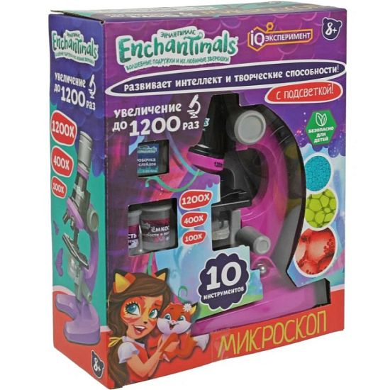 Микроскоп Опыты ЭНЧАНТИМАЛС "iq эксперименты" ИГРАЕМ ВМЕСТЕ