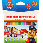 Фломастеры с кистью, 12 цветов, Щенячий патруль   9795361