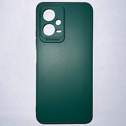 Задняя накладка Мобилис для Xiaomi Redmi Note 12 (5G), темно-зеленый , матовая с защитой камеры