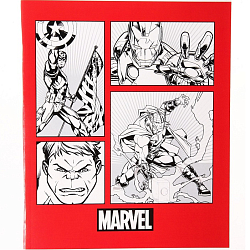 Тетрадь 48 листов в клетку, картонная обложка, Мстители   7580806