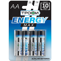 Элемент питания ТРОФИ LR06 ENERGY MAX BL-4 (40/640/20480)