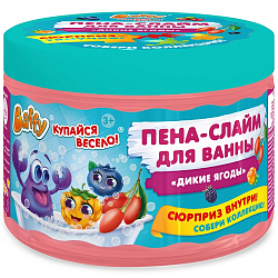 Пена-слайм для ванны детская серии "С сюрпризом" ТМ "Baffy", в банке D0153-W