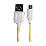 Кабель USB <--> microUSB  1.0м USAMS U-Turn Series US-SJ098 круглый, жёлтый