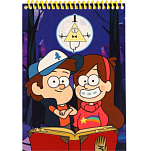 Блокнот  А5, на гребне, 40 листов, Гравити Фолз   9797493