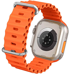 Силиконовый ремешок OCEAN BAND 42/44/45/49mm, № 11_оранжевый