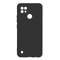 Силиконовый чехол SILICONE CASE Soft Matte для Realme C21 чёрный