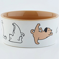 Миска керамическая «Фитнес песики», 200 мл, для собак
