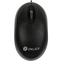 Мышь OKLICK 105S черная, USB для ноутбука <HM-01>