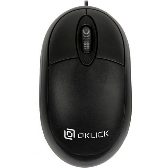 Мышь OKLICK 105S черная, USB для ноутбука <HM-01>