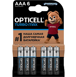 Элемент питания OPTICELL LR03 TURBO MAX BL-6 (6/72)