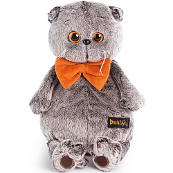 Мягкая игрушка Басик в рыжем бархатном банте, 19 см (Ks19-031)