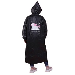 Дождевик-плащ "Время дождя и чудес", размер 42-46, 60 х 110 см, чёрный