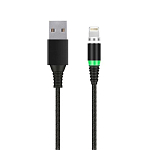 Кабель USB <--> Lightning  1.0м SMARTBUY (iK-510mt-2) черный, магнитный наконечник