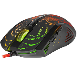 Мышь DEFENDER GM-947, Invoker, чёрный, рисунок