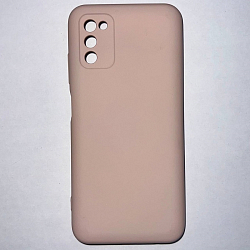 Задняя накладка SILICONE COVER для Samsung A03S бежевый