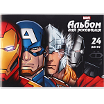 Альбом для рисования А4, 24 листа 100 г/м², на скрепке, Мстители 10248875