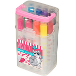 Фломастеры-штампики "Funcolor" 12цв. в пластиковом пенале (10702070/280125/5039142,Китай )