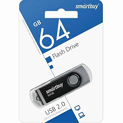 USB 64Gb SMARTBUY Twist чёрный, 3.0