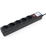 Сетевой фильтр  5.0м POWERCUBE SPG-B-15-BLACK, 5 розеток, черный (коробка)