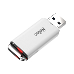 USB 64GB NETAC U185 с LED индикатором, белый 3.0