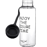 Бутылка для воды, 700 мл, 22 х 10.5 см, с ситом, черная   10703155