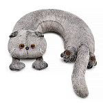 Мягкая игрушка Кот Басик игрушка-подушка на шею, 30см