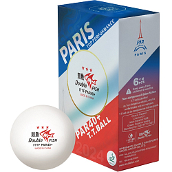 Мячи для настольного тенниса Double Fish 3*** PAR 40+ бел. 6 шт.