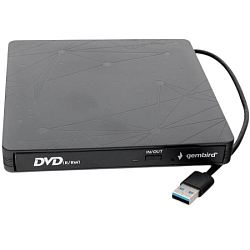 Внешний привод DVD Gembird DVD-USB-03 пластик, черный