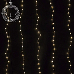 Гирлянда "Водопад", 300 х 300 мм, свечение тепло-желтый