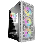 Корпус Powercase Mistral Z4С White, Tempered Glass, Mesh, 4x 120mm 5-color LED fan, белый, ATX  (CMIZ4CW-L4)