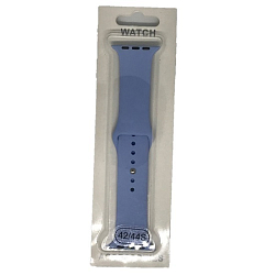 Силиконовый ремешoк NONAME для Apple Watch 42/44mm голубой