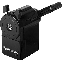 Точилка механическая BRAUBERG JET, металлический механизм, корпус черный, 229566