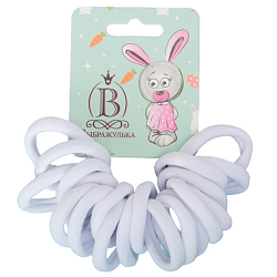 Резинка для волос "Радуга" (набор 20 шт) белый   9447722