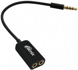 Разветвитель Jack 3.5 <--< 2*Jack 3.5 RITMIX RAS-150 черная