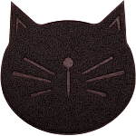 Коврик 2-в-1 под миску/туалет животных 38×38 см бордовый