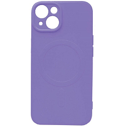 Cиликоновый чехол CTR для iPhone 14 MagSafe (фиолетовый)