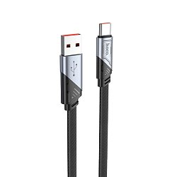 Кабель USB <--> Type-C 1.2м HOCO U119, черный, 5A