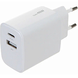 Сетевое ЗУ 1USB/1Type-C ERGOLUX ELX-РA04QC-C01 белый, 40 Вт