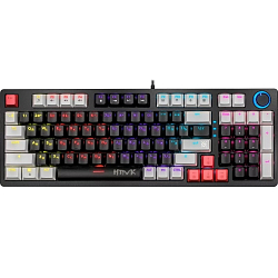 Клавиатура DEFENDER Hawk GK-418 RU, радужная RGB, механич., корич. свитч (45419)