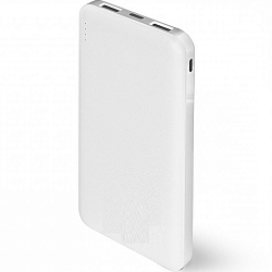 Внешний АКБ WALKER WB-410 (10000mAh) (2USB) (2.1A) microUSB/Type-C, белое