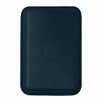 Кошелек для карт Leather Card Holder (Indigo Blue) с анимацией (крепкий магнит)