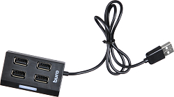 USB-хаб BURO BU-HUB4-U2.0 4порт. черный