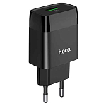 Сетевое ЗУ 1USB 3A HOCO C72Q, черный, QC3.0