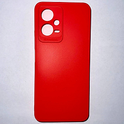 Задняя накладка Мобилис для Xiaomi Redmi Note 12 (5G), красный , матовая с защитой камеры